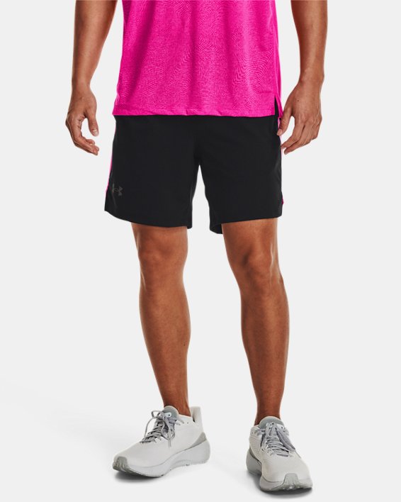 Men's UA Launch 7'' Graphic Shorts in Black image number 0